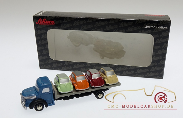 Schuco Piccolo Set Krupp LKW mit 4 Isetta