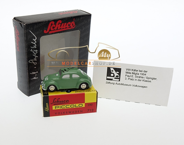 Schuco VW Käfer, sign. Paul Ernst Strähle, Fehldruck