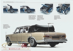 CMC Modell Prospekt Mercedes-Benz 600 Pullman Landaulet