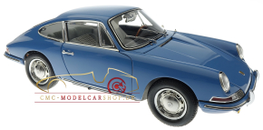 CMC Porsche 901 (Serie) 1964 emailbleu, l'interieur cuir gris