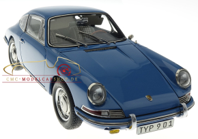 CMC Porsche 901 (Serie) 1964 emailbleu, l'interieur cuir gris