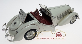 CMC Audi Front 225 Roadster, 1935, weiss, Leder rot, Jubiläumsmodell in Sonderverpackung "100 Jahre Audi"
