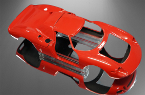CMC Ferrari 250 LM, ROLLING CHASSIS UND KAROSSERIE IN VITRINE