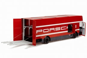 Schuco Porsche Renntransporter Mercedes 1:18