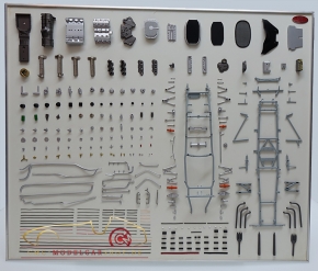 CMC Model Art Ferrari Dino 156 F1 #4 Phil Hill, Sharknose parts display board 1:12